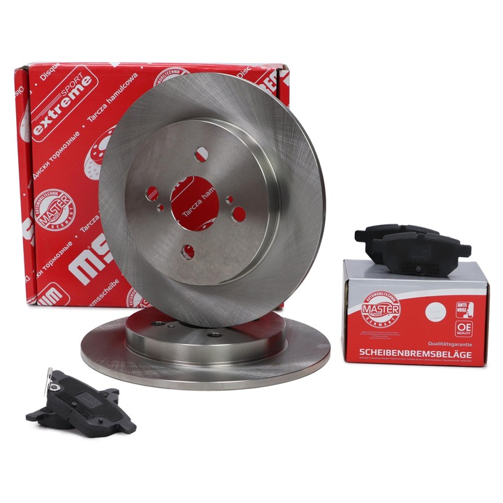 Fékbetét és féktárcsa készlet Master-Sport, Toyota IQ és Yaris