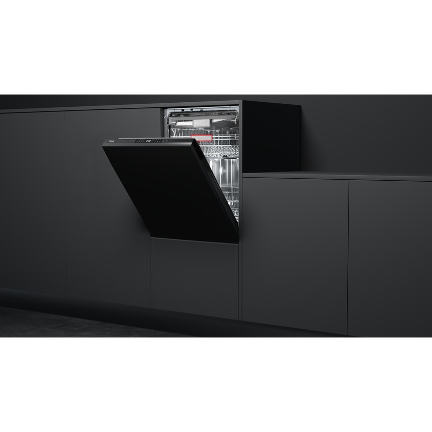 Mașină de spălat vase incorporabilă Teka DFI 74860, Control tactil, Display LED, 8 programe, 10 seturi, Program Eco, Pornire întârziată, 45 cm, Clasa energetică C, Negru