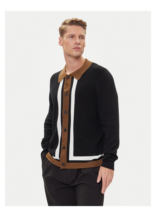 Cardigan barbati Hugo, negru, M INTL