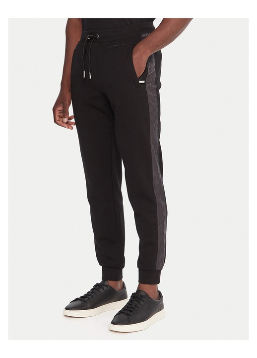 Pantaloni trening pentru barbati, Karl Lagerfeld, slim fit, negru, bumbac/poliester, 2XL INTL