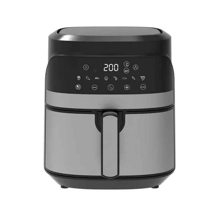 Friteuza cu aer cald, Air Frier YZG-550AS, 1500 W Capacitate 5.5 litrii, ecran digital, 8 programe automate