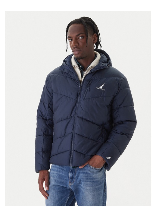 Geaca de iarna barbateasca Nautica, bleumarin, material rezistent