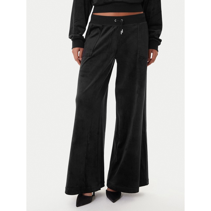 Pantaloni de trening de dama Juicy Couture, negru, largi