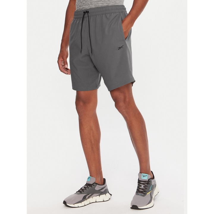 Pantaloni sport barbati Reebok, gri, scurti
