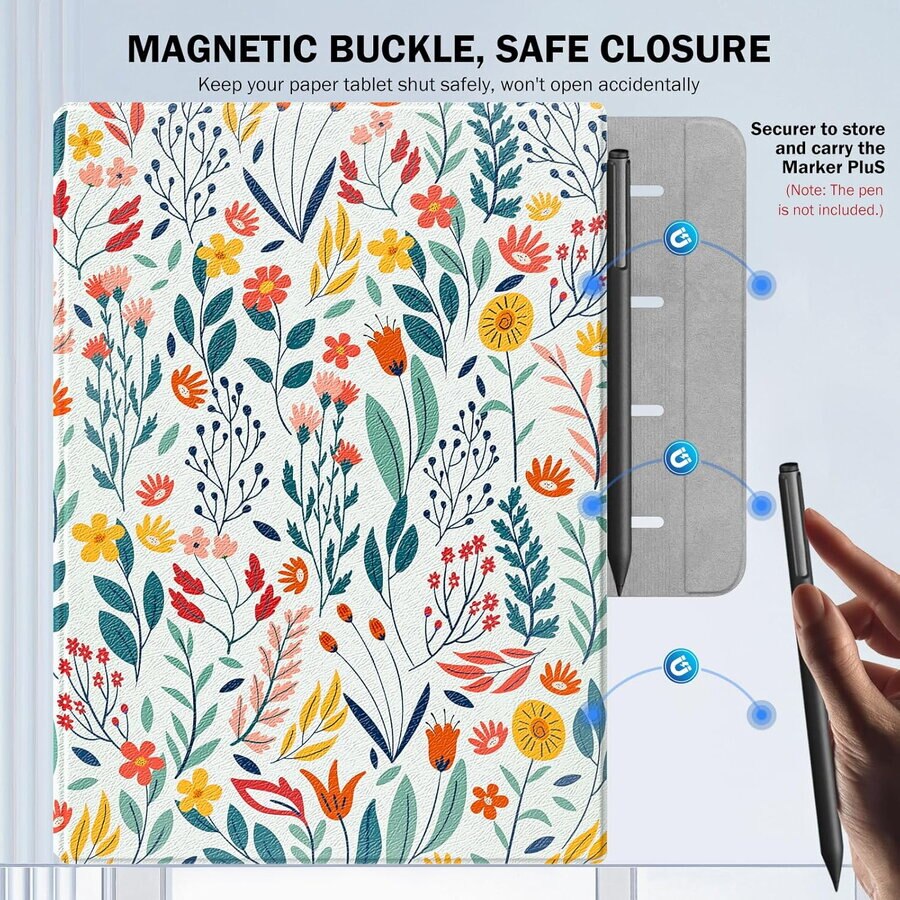 Husa MoKo Book Folio pentru Remarkable Paper Pro 11.8", Magnetic, Tropical