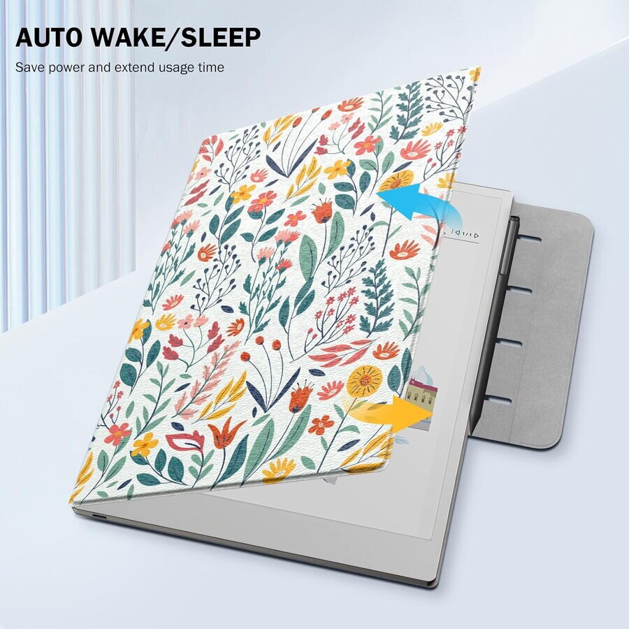 Husa MoKo Book Folio pentru Remarkable Paper Pro 11.8", Magnetic, Tropical