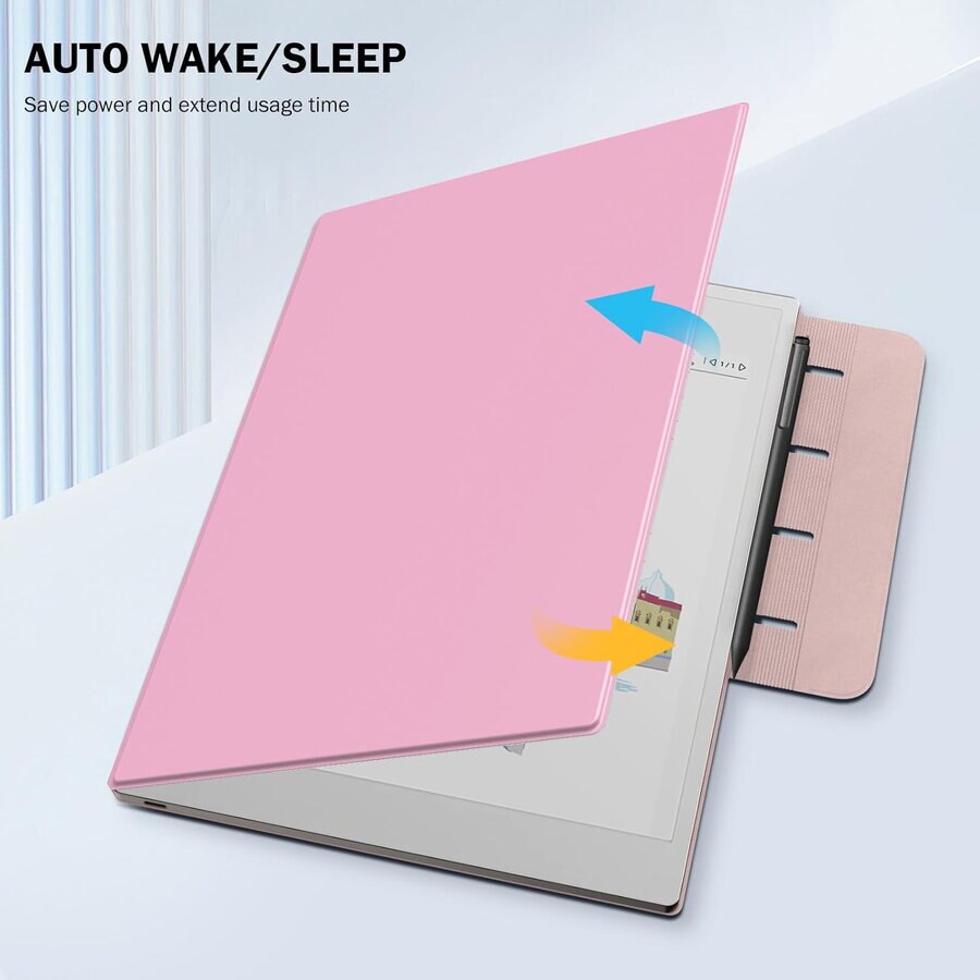 Husa MoKo Book Folio pentru Remarkable Paper Pro 11.8", Magnetic, Roz
