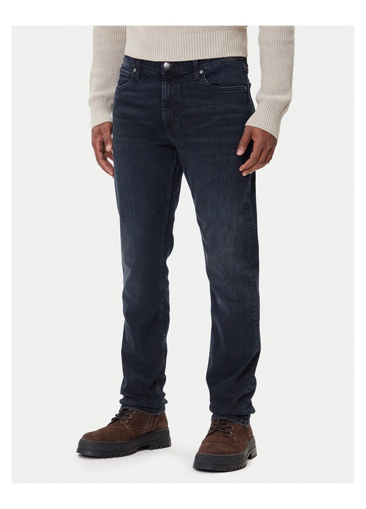 Blugi barbati, Lee, bumbac, 5 buzunare, negru