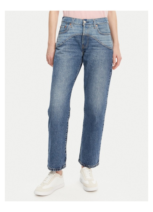 Blugi dama Levi's, model straight-leg, albastru, W27-L32 US