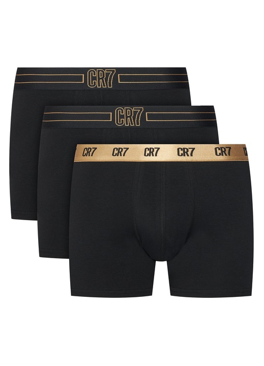 Boxeri barbati CR7 Underwear, Auriu/Negru