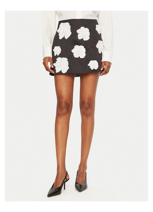 Fusta mini, Rotate, negru