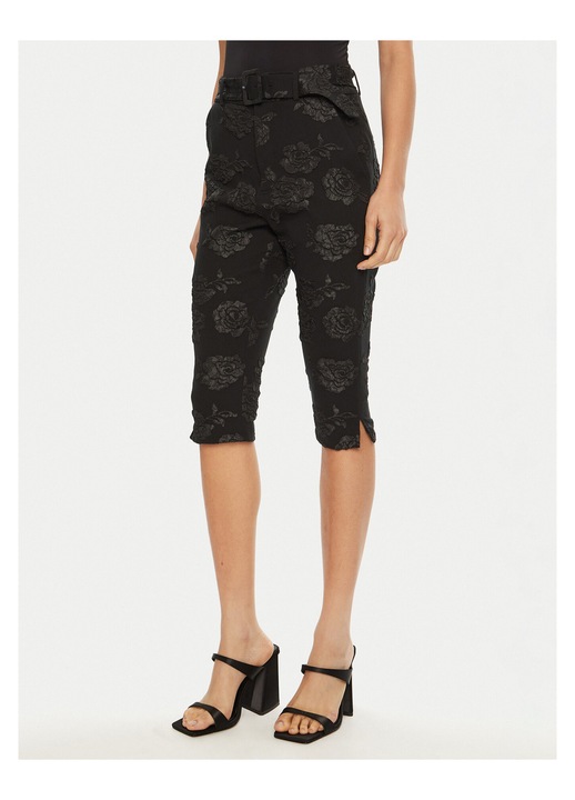 Pantaloni dama Rotate, Capri, negru