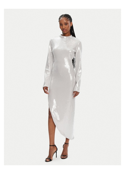 Rochie de cocktail pentru femei Rotate, argintie