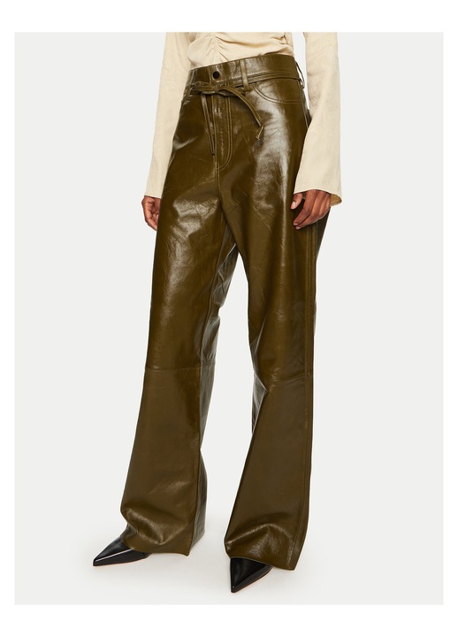 Pantaloni dama, Day Birger, piele, maro, 34 EU