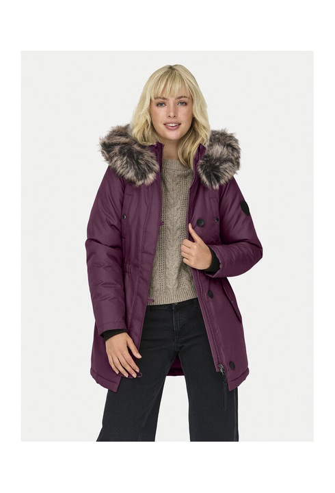 Geaca dama Only, roz, fabricata din material de calitate