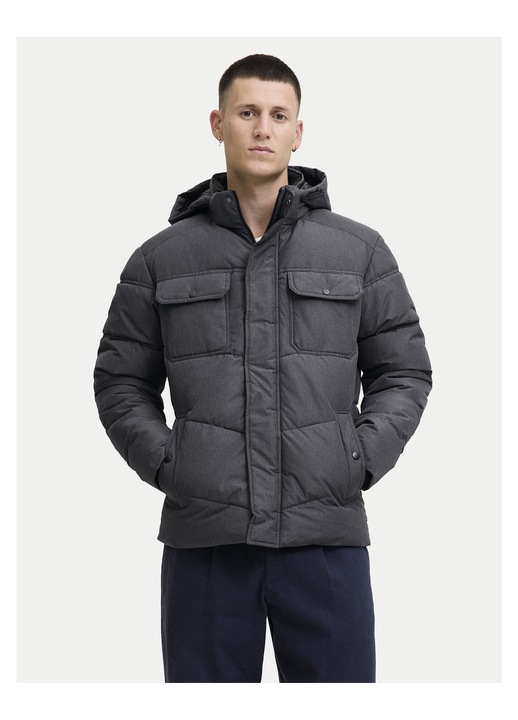 Geaca de iarna, Jack & Jones, gri, barbati, M INTL