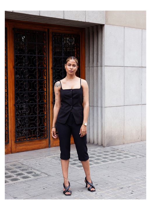 Pantaloni dama Only, Capri, negru