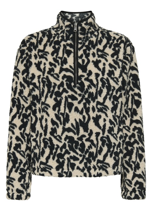 Hanorac dama Only, negru/bej, material calduros, M INTL