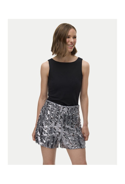 Pantaloni scurti Vero Moda, argintii