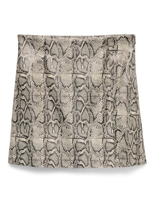 Fusta Vero Moda, din imitatie de piele, bej