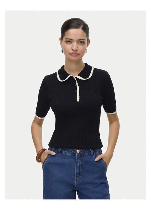 Pulover femei, Vero Moda, negru, moale