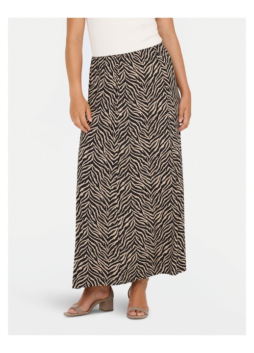 Fusta maxi dama Only, negru, maro, material usor