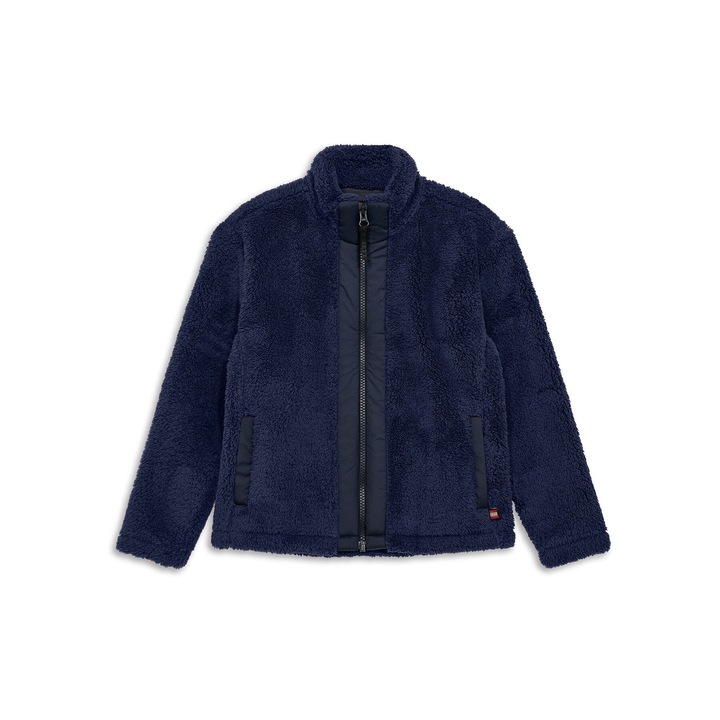 Hanorac copii LEGO, cu fermoar, bleumarin