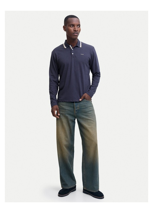 Polo barbati Jack & Jones, albastru, bumbac