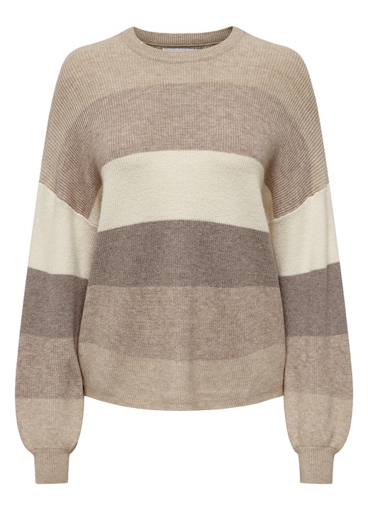 Pulover dama, Only, dungi, bej, viscoza/nailon/poliester, M INTL