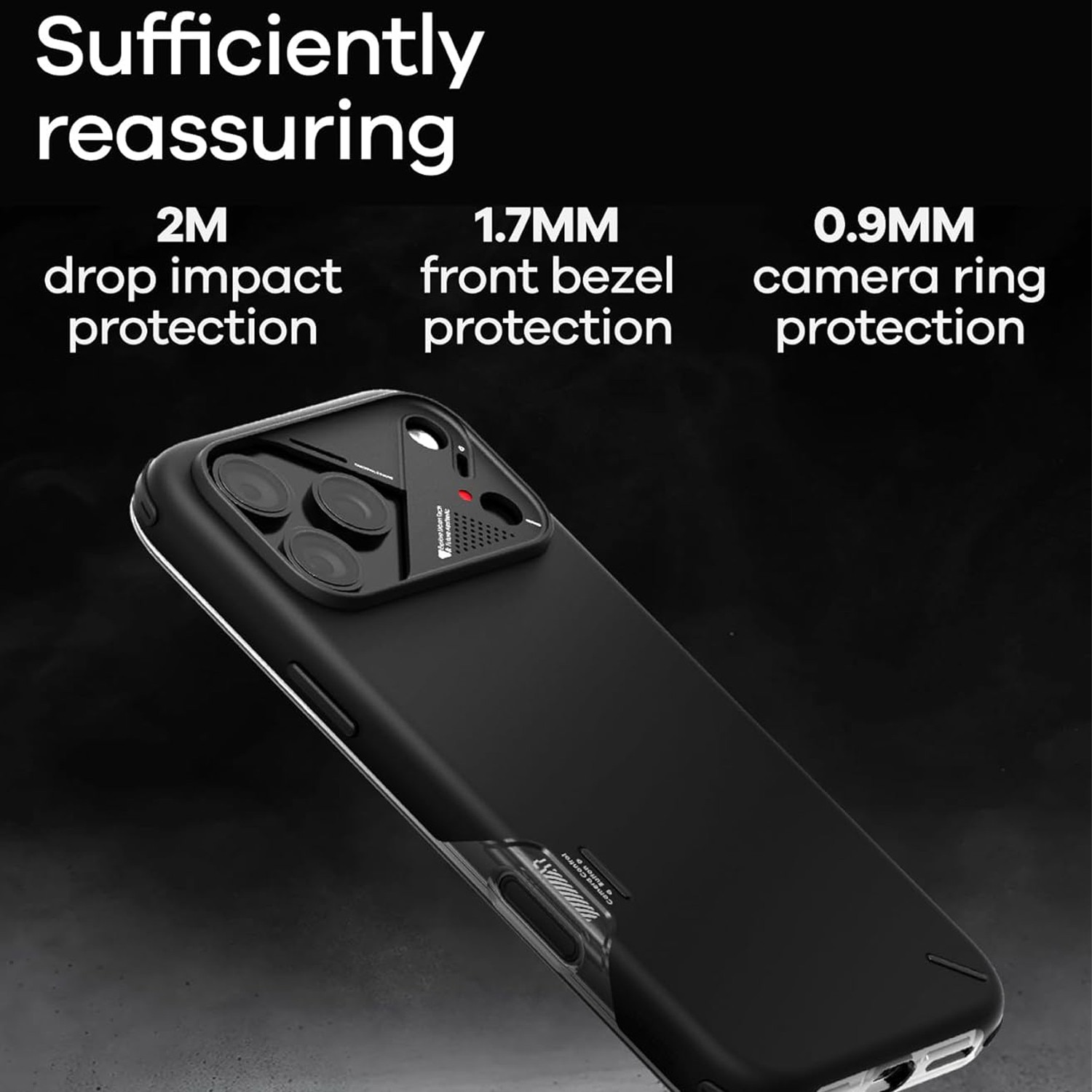 Husa pentru iPhone 17 Pro Max, Aulumu A17 Slim Shockproof, Ultra slim, Compatibila MagSafe, Racire activa CoolHyper, Antisoc, Protectie Camera, Butoane aluminiu tactile, Negru