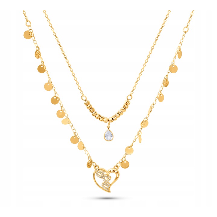 Colier stratificat, Little Angel, J1061, INIMILE, aur, femei