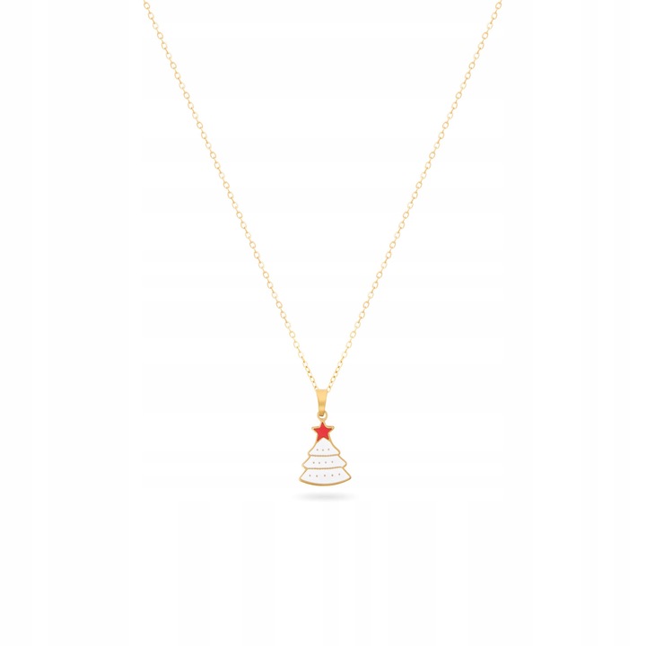 Colier, Little Angel, J1068, aur, 51.5 cm, otel, brad de Craciun