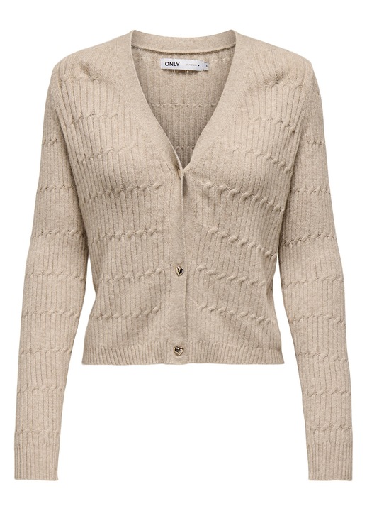 Cardigan dama Only, maro, tricotat