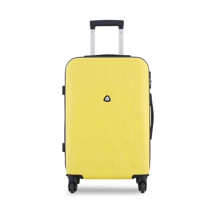 Semi Line gurulós bőrönd, sárga, nagy méretű, One Size INTL