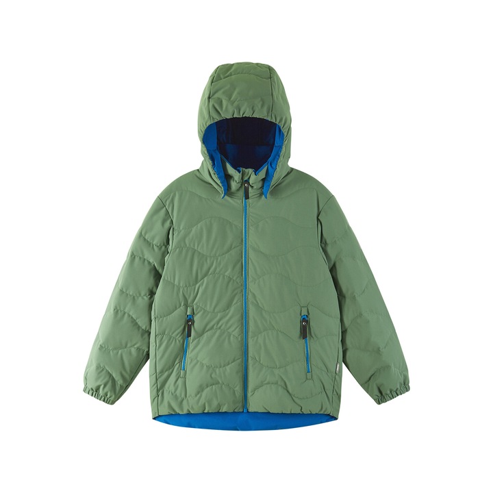 Geaca de puf copii Reima, verde, pentru baieti