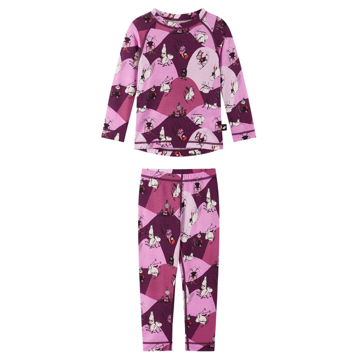 Set lenjerie termoactiva pentru copii, Reima, roz, 80 CM