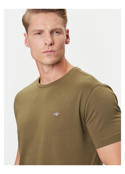 Tricou bumbac verde pentru barbati de la Gant, Verde, S