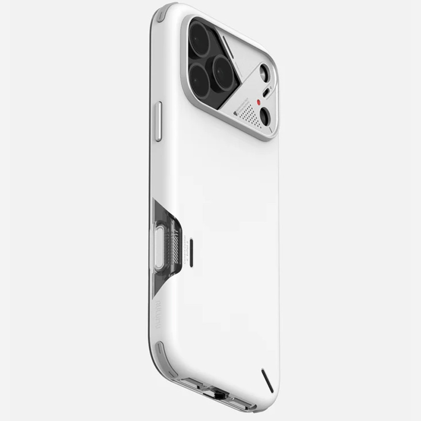 Husa pentru iPhone 17 Pro, Aulumu A17 Slim Shockproof, Ultra slim, Compatibila MagSafe, Racire activa CoolHyper, Antisoc, Protectie Camera, Butoane aluminiu tactile, Alb