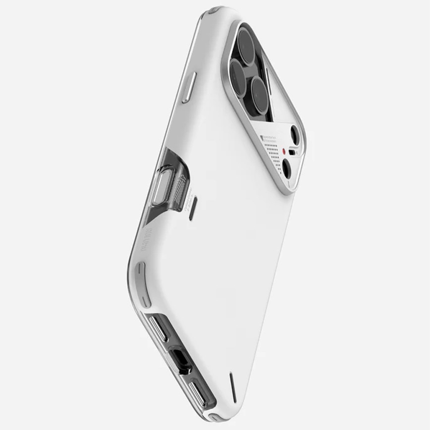 Husa pentru iPhone 17 Pro, Aulumu A17 Slim Shockproof, Ultra slim, Compatibila MagSafe, Racire activa CoolHyper, Antisoc, Protectie Camera, Butoane aluminiu tactile, Alb