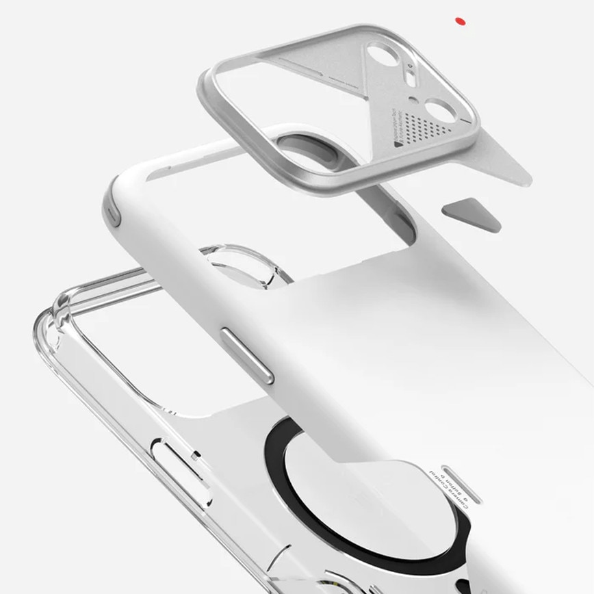 Husa pentru iPhone 17 Pro, Aulumu A17 Slim Shockproof, Ultra slim, Compatibila MagSafe, Racire activa CoolHyper, Antisoc, Protectie Camera, Butoane aluminiu tactile, Alb