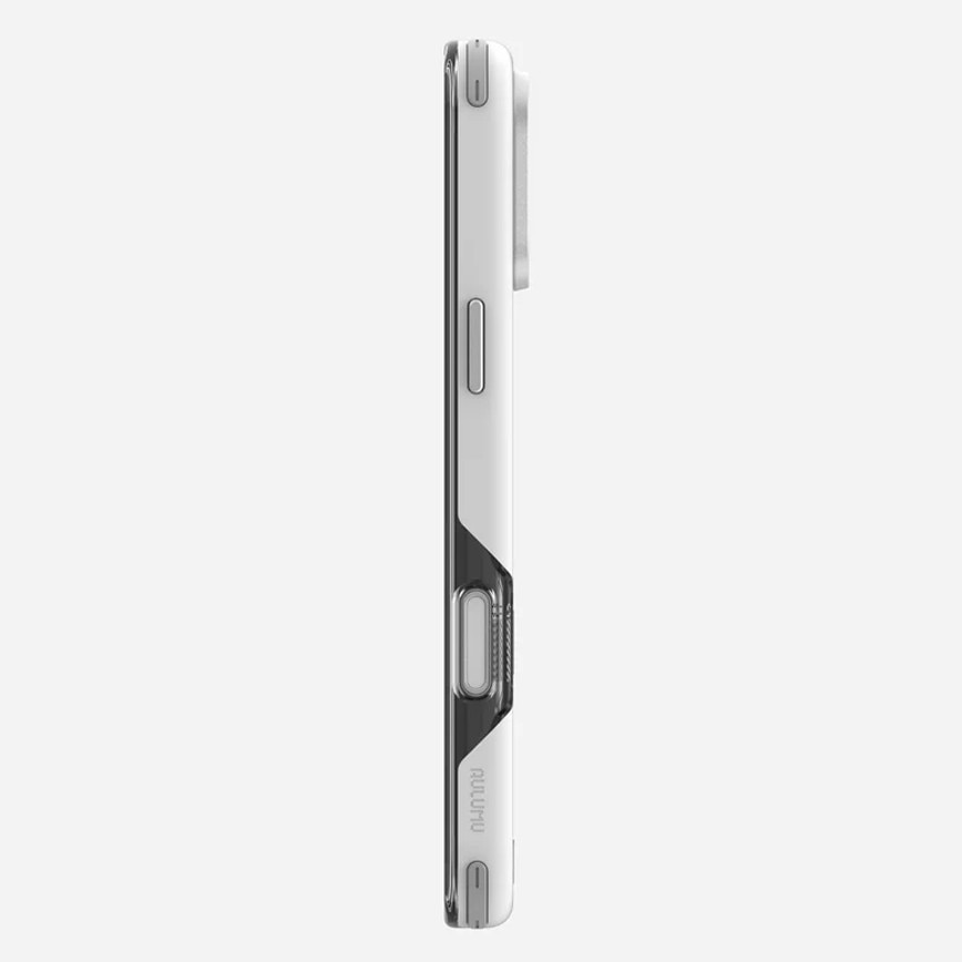 Husa pentru iPhone 17 Pro, Aulumu A17 Slim Shockproof, Ultra slim, Compatibila MagSafe, Racire activa CoolHyper, Antisoc, Protectie Camera, Butoane aluminiu tactile, Alb