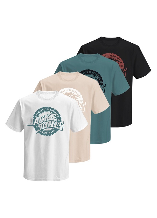 Set tricouri barbatesti Jack & Jones, colorate, bumbac