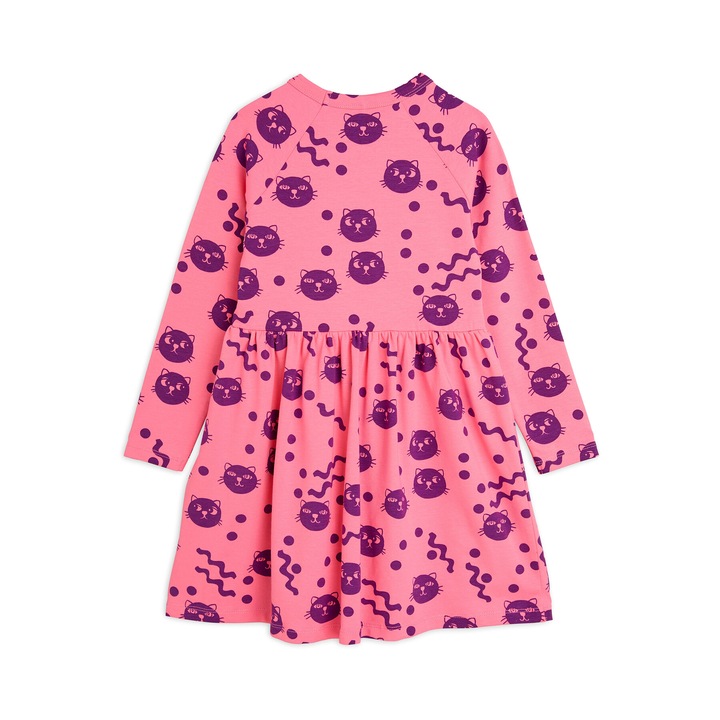 Rochie casual fete, Mini Rodini, Roz, Print cu pisici