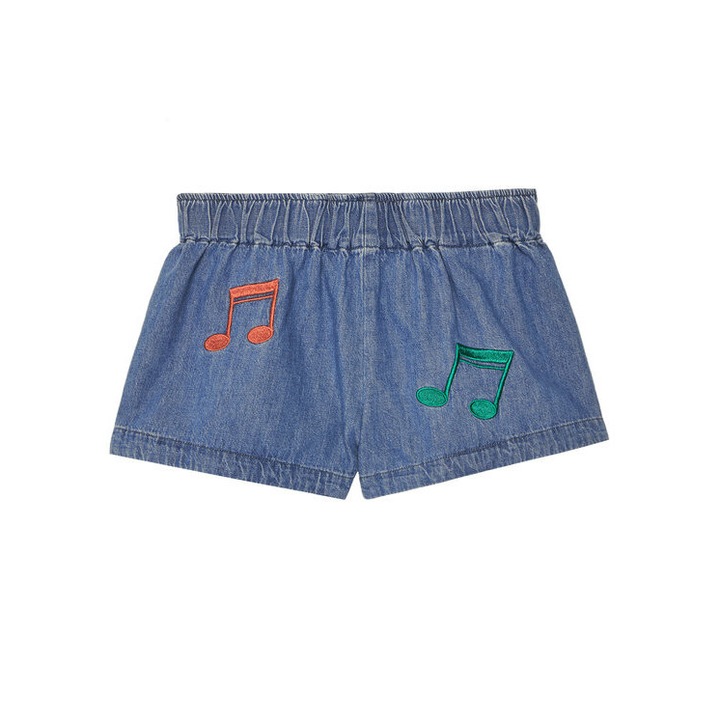 Pantaloni scurti copii, Mini Rodini, albastru, denim