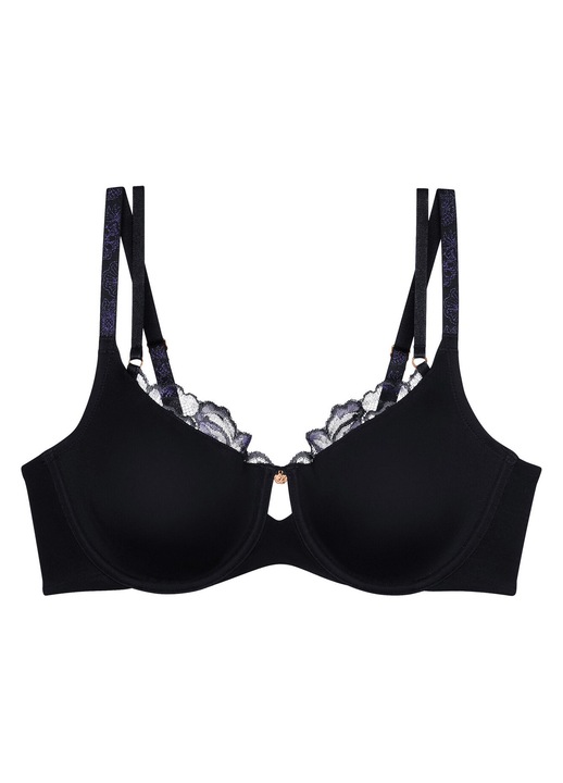 Сутиен, Triumph, с десен, черен, 80G EU