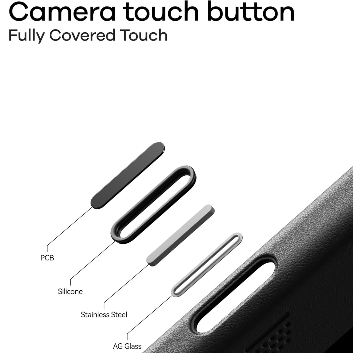 Husa pentru iPhone 17 Pro, Aulumu A17 Vegan Leather, Piele texturata, Ultra slim, Compatibila MagSafe, Racire activa CoolHyper, Butoane metalice, Protectie maxima, Negru