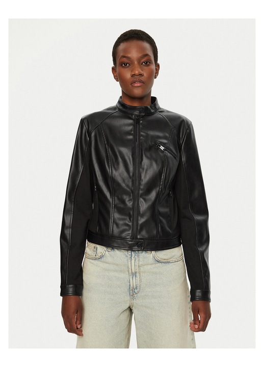 Geaca de piele, Guess, negru, XL INTL