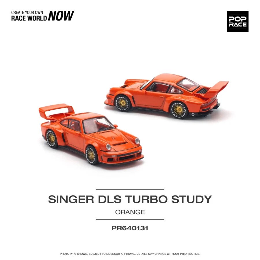 Macheta auto Porsche Singer Dls Turbo (Track) Orange 1:64 Pop Race