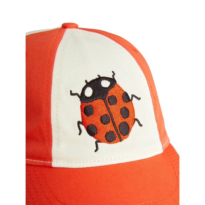 Caciula unisex copii Mini Rodini, bumbac, rosie, 52x54cm