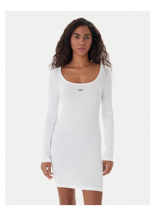 Rochie casual Guess Jeans, alba